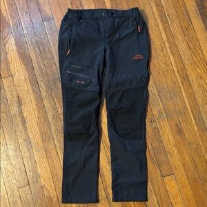 Women's Black and Orange Outdoor Pants